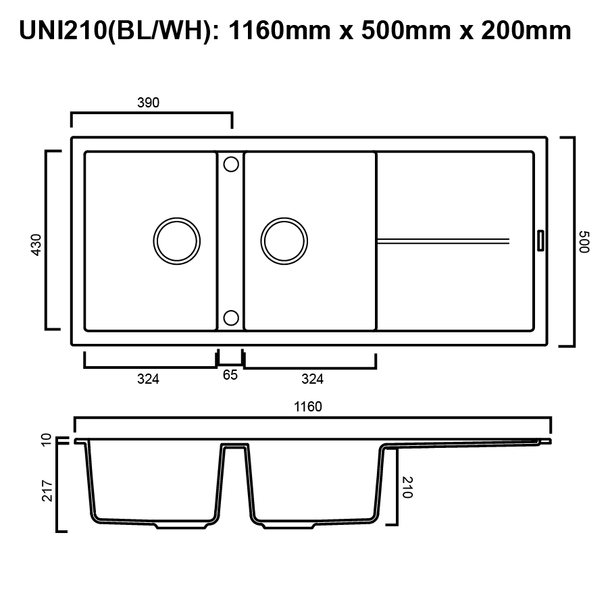 Unico 210 - Granite Sink