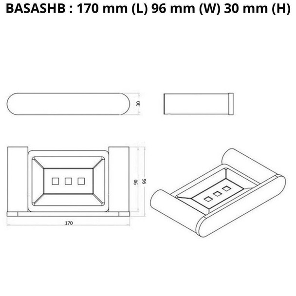 Saturn - Black Soap Dish