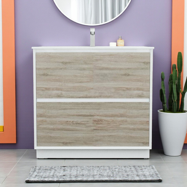 Fineline - Floor Mounted Vanity & Top 900mm Fineline - Floor Mounted Vanity & Top 900mm