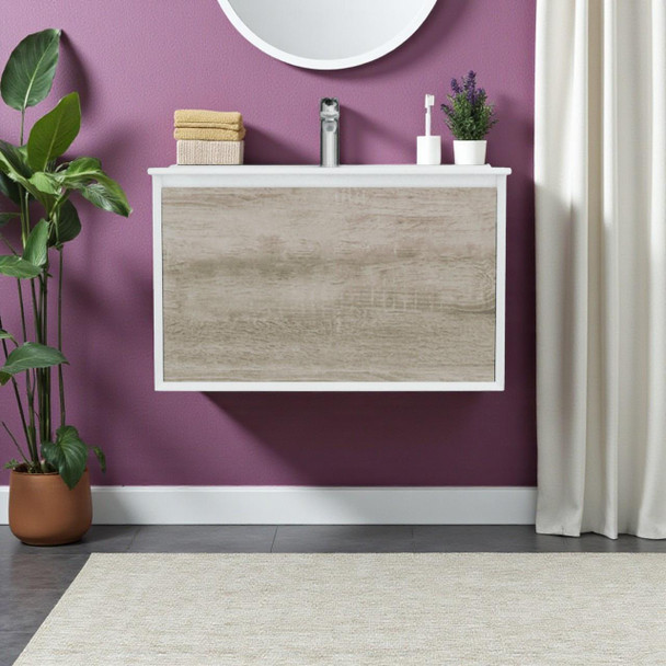 Fineline - Wall Hung Vanity & Top 750mm  Fineline - Wall Hung Vanity & Top 750mm