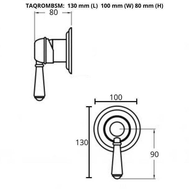 Roma - Chrome Bath/Shower Mixer