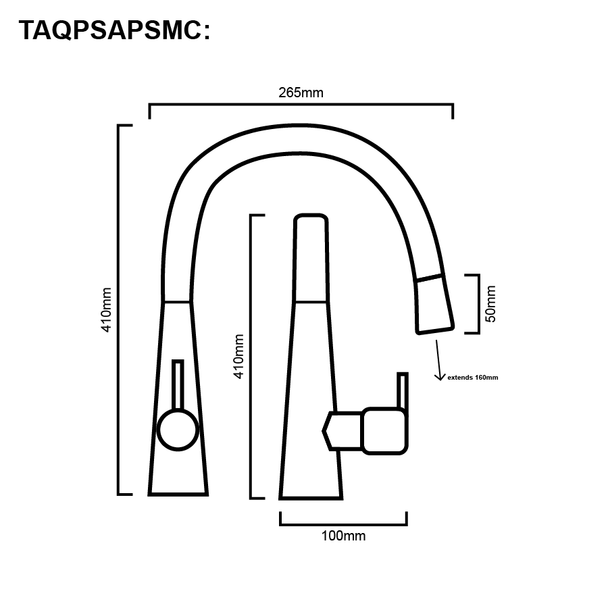 Sapphire - Brushed Nickel Pullout Sink Mixer