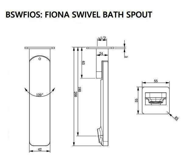 Fiona - Gun Metal Bathroom Swivel Spout