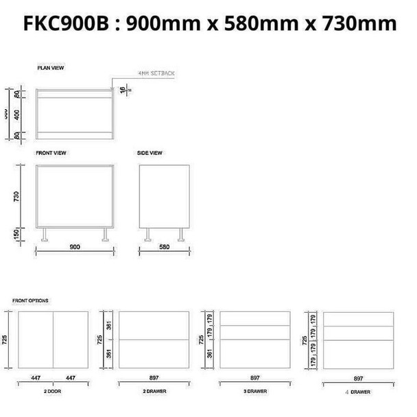 Base Cabinet 900mm