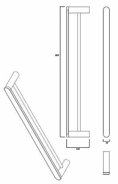 Saturn - Brushed Gold Double Towel Rail 800mm