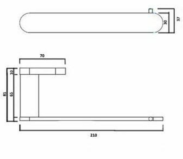 Saturn - Chrome Hand Towel Holder