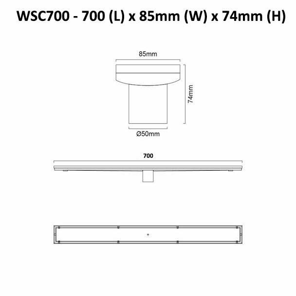 Floor Channel With Tile Insert 700mm