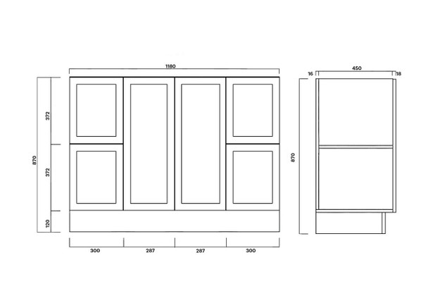 Charlotte - Floor Mounted Vanity and Top 1200 mm Charlotte - Floor Mounted Vanity and Top 1200 mm