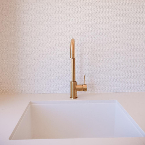 Siam - Brushed Gold  Gooseneck Sink Mixer 