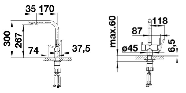 Fontas - Black Sink Mixer