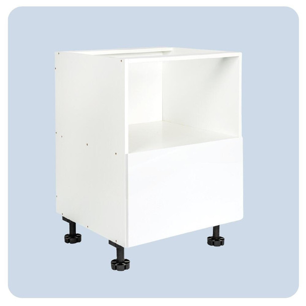 Base Microwave Cabinet 600mm with 1 Drawer in UV White