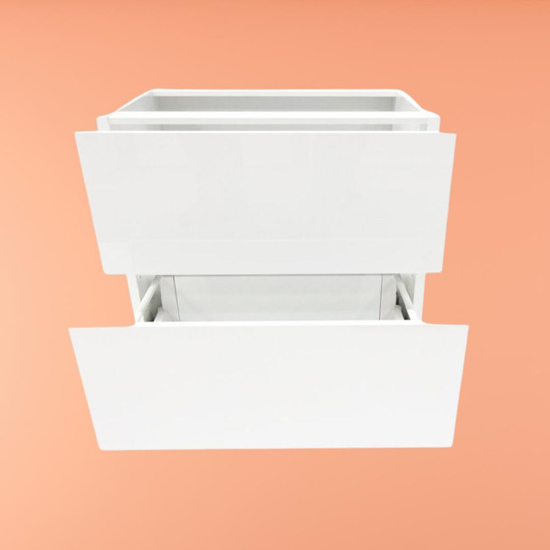 Base Cabinet 900mm with 2 Drawers in UV White