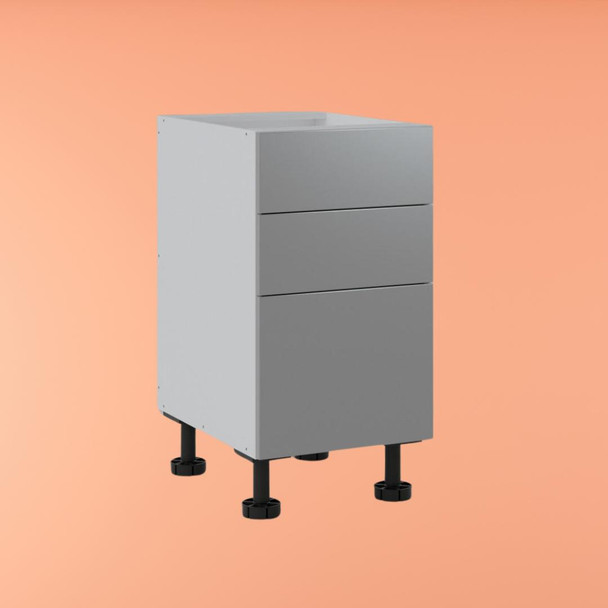 Base Cabinet 450mm with 3 Drawers in UV Light Grey