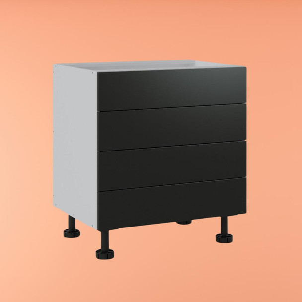 Base Cabinet 800mm with 4 Drawers in UV Dark Grey