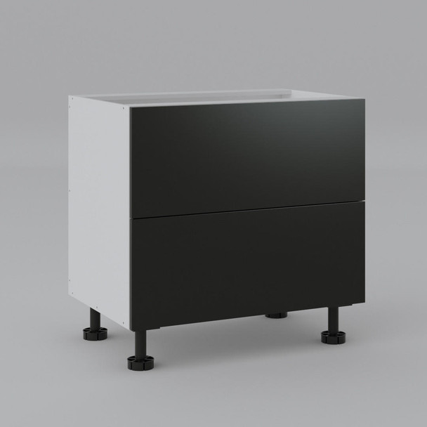 Base Cabinet 900mm with 2 Drawers in UV Dark Grey