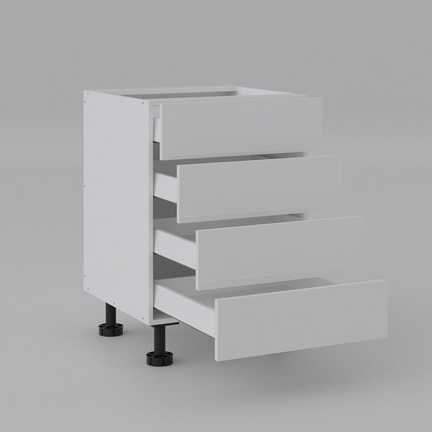 Base Cabinet 600mm with 4 Drawers in PU Satin