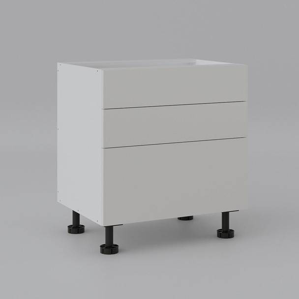 Base Cabinet 800mm with 3 Drawers in PU Satin