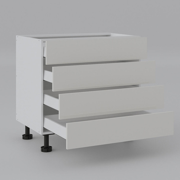 Base Cabinet 800mm with 4 Drawers in PU Satin