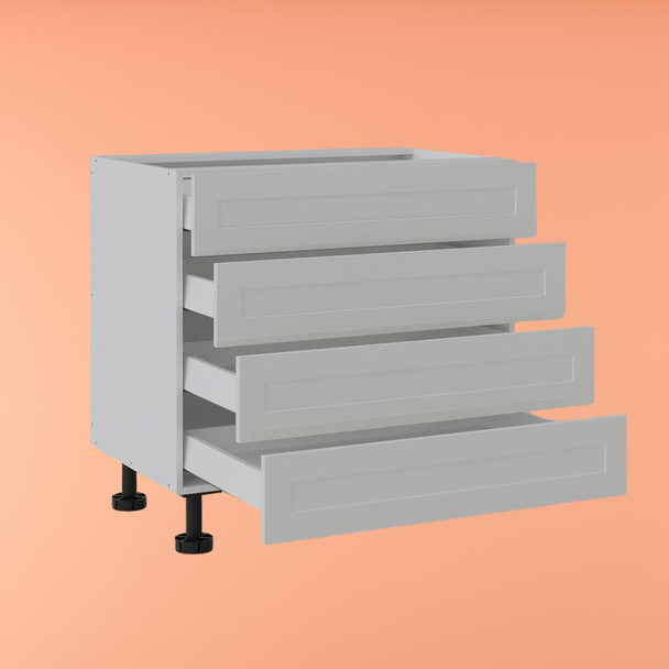 Base Cabinet 900mm with 4 Drawers in PU Shaker