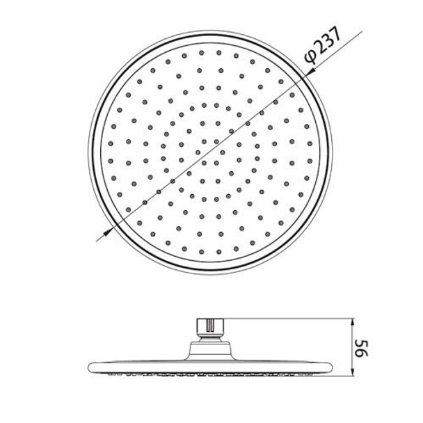 Rosemary - Chrome Shower Head