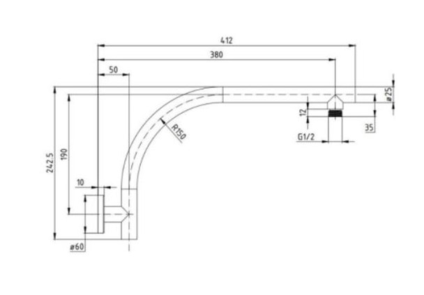 Sofia - Black Gooseneck Shower Arm