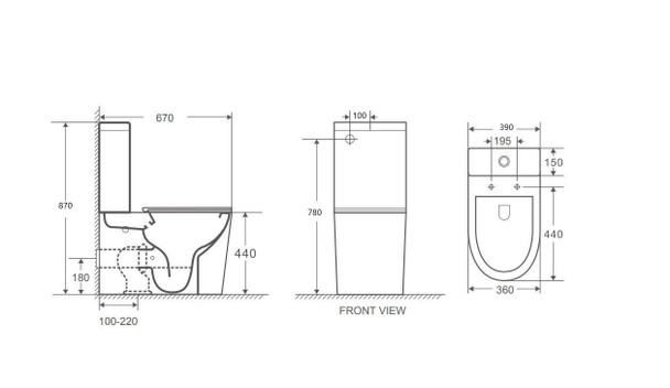 Madrid - Rimless & Whirlpool Hygienic Glaze toilet