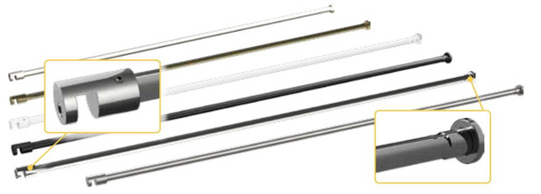 Round Support Bar for Frameless Return Panel 1200MM