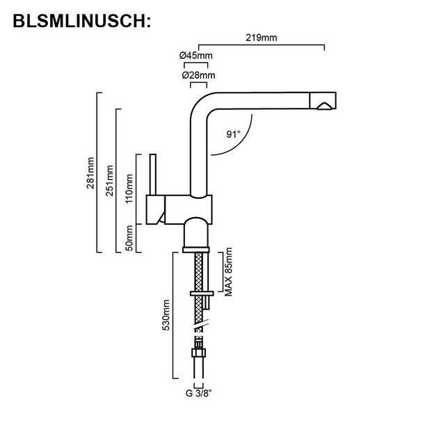 Blanco Linus - Dark Black Sink Mixer