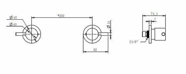 Bella - Brushed Nickel Wall Top Assemblies