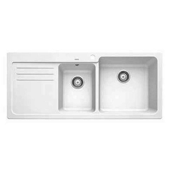 Blanco NAYA8 175 - White Granite Inset Sink (Right Hand Bowl)