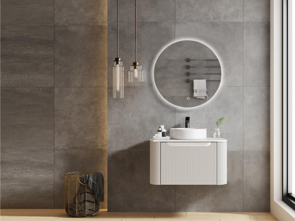 Roma - Fluted (Vanity ONLY) Wall Hung 600mm  
