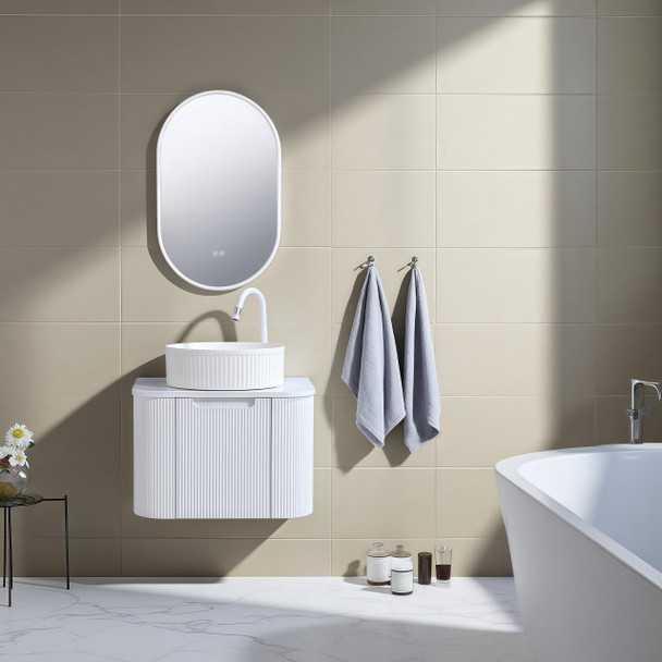 Roma - Fluted (Vanity ONLY) Wall Hung 600mm  