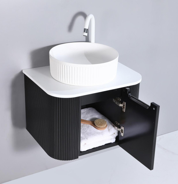 Roma - Fluted (Vanity ONLY) Wall Hung 600mm  