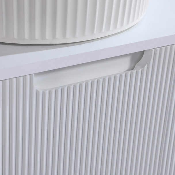 Roma - Fluted Vanity & Stone Top Wall Hung 600mm 