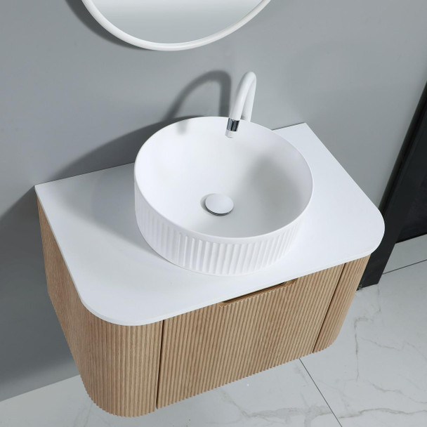 Roma - Fluted (Vanity ONLY) Wall Hung 750mm  