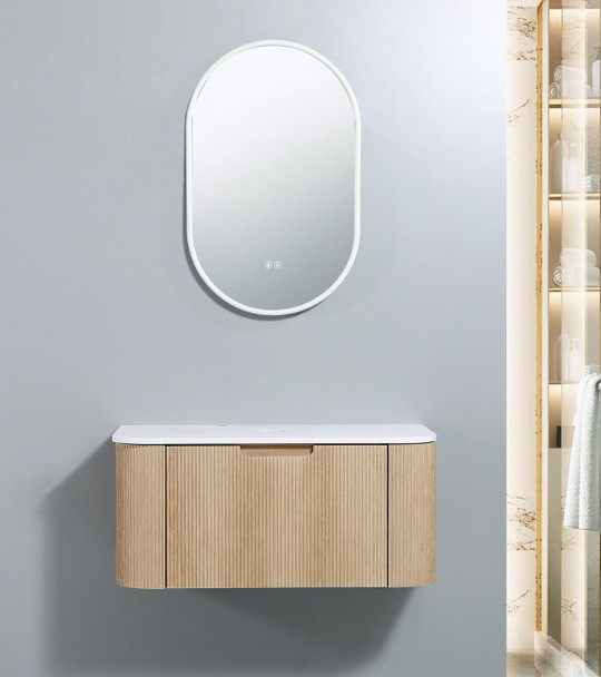 Roma - Fluted (Vanity ONLY) Wall Hung 900mm 