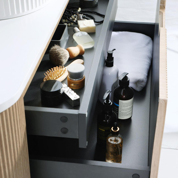 Roma - Fluted Vanity & Stone Top Wall Hung 1200mm 