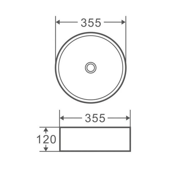 Shore - Matte White Above Counter Basin 