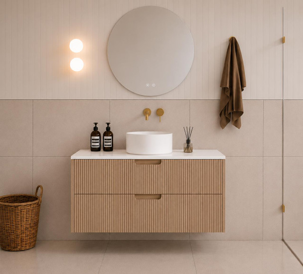 Ida Oak Wall Hung Vanity 900mm 