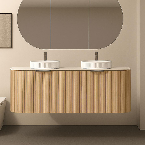 Zehra - Double Vanity Cabinet Only (NO TOP) Wall Hung 1500mm 