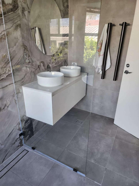 Maltese - White Double Vanity Cabinet & Top Wall Hung 1200mm 