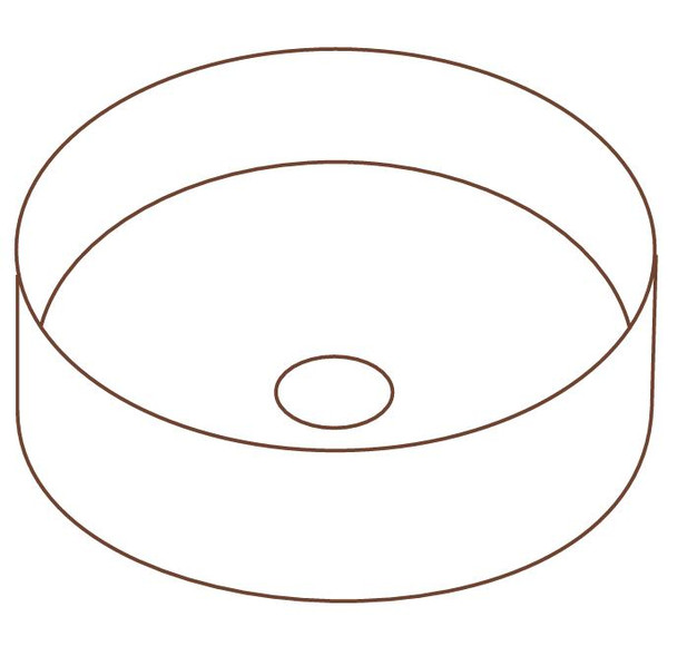 Halo 1 - Matte White Round Above Counter Basin 360 x 130mm 