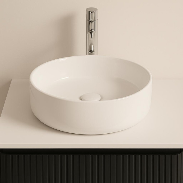 Halo 3 - Gloss White Round Above Counter Basin 375 x 135mm