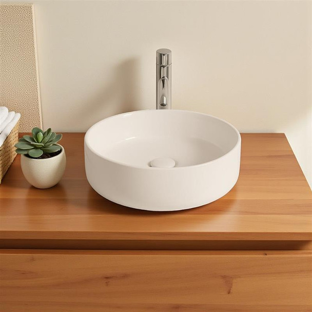 Halo 3 - Gloss White Round Above Counter Basin 375 x 135mm
