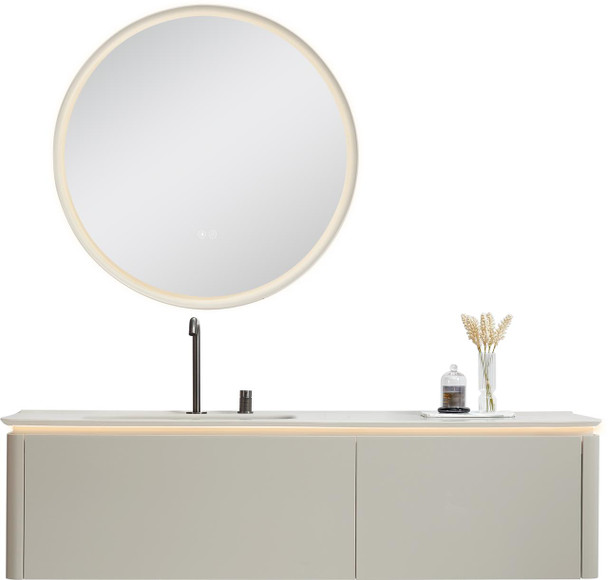 Bliss - Cream Vanity Wall Hung with Offset Single Basin 1600mm 