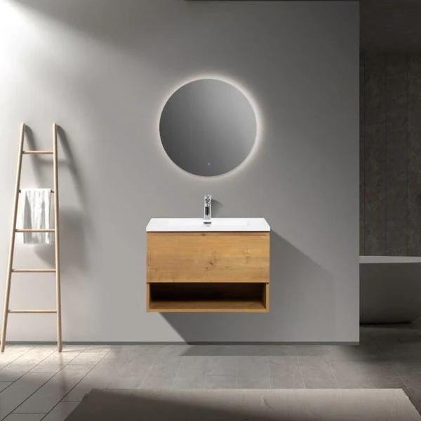 Delsa - Oak Wall Hung (Vanity Only) 750mm