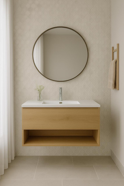 Delsa - Oak Wall Hung (Vanity Only) 750mm