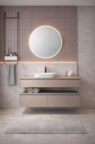 Flawless - Oak Vanity Wall Hung Cabinet With Top & Basin 1600mm 