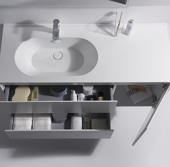Jade - Grey Vanity Cabinet Wall Hung & Top 1200mm