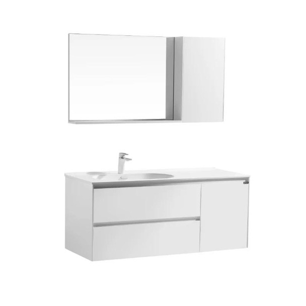 Jade - White Vanity Cabinet Wall Hung 1200mm (Vanity ONLY) 